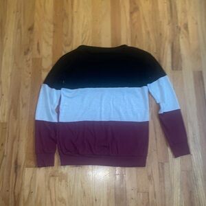 Women’s small lightweight sweatshirt with neckline cut out